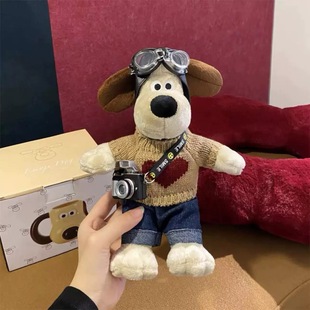 Factory Shake Voice on behalf of the explosion camera pilot master dog plush doll doll mobile phone back clip diagonal rope