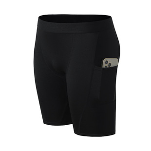 Sports Tight Shorts Men's Summer Quick-drying Fitness Running Pants High Stretch Basketball Bottoming Training Pants Five-point Pants