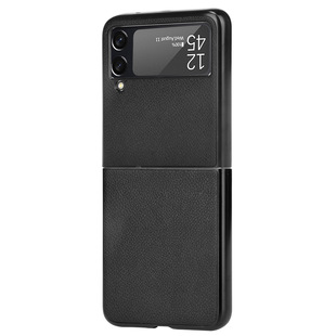 For Samsung Z FLIP4 phone case Galaxy Z Flip 3 5G folding protective case thick litchi skin pattern