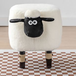 Lamb Sean Stool Shoe Changing Stool Cute Cyber Celebrity Foot Stool Cartoon Makeup Stool Personalized Animal Storage Stool
