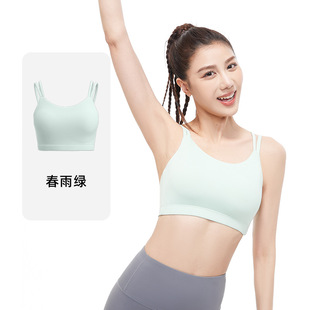 Juyitang peach shoulder strap bra 4D high elastic U-shaped shockproof push up beauty back one-piece sports underwear