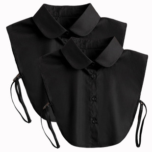 Cross-border Shirt Fake Collar Collar Women's All-match Fake Collar Shirt Collar Polyester Cotton Decorative Vertical Collar Round Collar Fake Collar Accessories