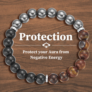 new natural stone bracelet fashion personality meaning Love volcanic stone devil's eye elastic bracelet
