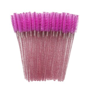 Disposable Eyelash Brush Crystal Rod Convenient Eyelash Small Eyebrow Brush 50/Pack Grafting Eyelash Spiral Eyelash Comb