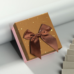 Factory Supply Square Jewelry Box Butterfly Ribbon Jewelry Gift Box Box Tiandi Cover Gift Box Creative Jewelry Box