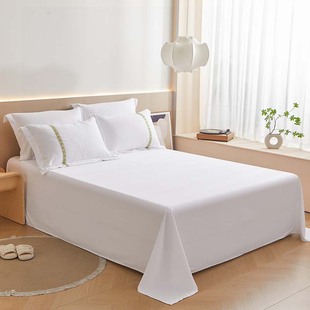 Hotel Linen Single Quilt Cover Pure White Hotel B&B Thickeneded 60-Count Single Quilt Cover Double Set Bedding