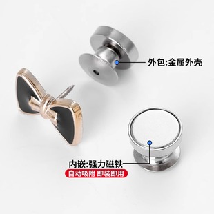 Magnetic Buckle Badge Explosive Change Refrigerator Sticker Conversion Artifact Brooch Cap Buckle Metal Magnet Flat Top Accessory Decorator