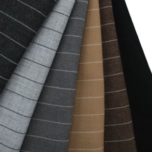 Tr Woven Suit Fabric Skirt Spring & Fall Men's and Women's Clothing Stripesd Pants Cloth Morandi Color DIY Fabric