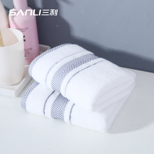 [Pre-sale New] Sanli Towel Plain Color Back Pattern Broken Towel Cotton Towel Adult Large Face Towel