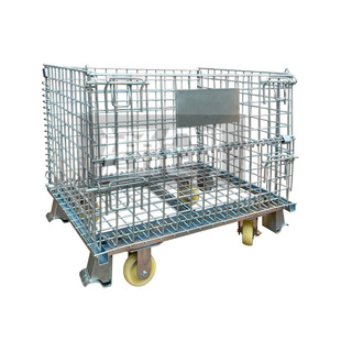 Folding storage cage with wheels storage cage mobile storage cage metal storage cage car
