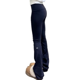 alo2025 Spring and Summer New Wide Leg Yoga Pants Women's Sports Casual Flared Pants Waist Hip-lifting Fitness Trousers