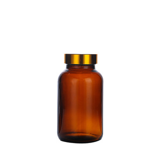 Wholesale brown dark capsule glass with lid sealed reagent bottle dark medicine split empty bottle oral liquid bottle