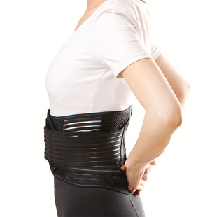 Black Breathable Waist Protection Belt Waist Disc Prominent Fixed Belt Steel Plate Support Waist Breathable Belt
