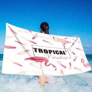 Cross-Border Printed Unicorn Beach Towel Microfiber Beach Towel Absorbent Quick-Drying Printed Swimming Towel Seaside Shawl