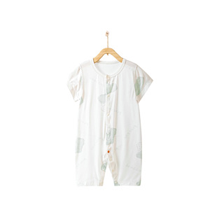 Anyang Baby Children's Wear Baby Summer Thin jumpsuit Newborn Bamboo Fiber 8-point Pants Ultra-thin Breathable