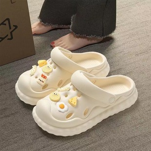 Cave Shoes Женская Новая летняя верхняя одежда на толстой подошве 2023 года, пляжная обувь для медсестер, сандалии и тапочки с ощущением носка, женские летние