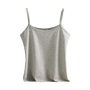 Spring and Summer Seamless Pure Cotton Camisole Women's Sleeveless All-match plus size Slim-fit Student's Inner Base Shirt Women's Thin Top