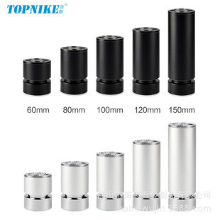 Top resistant round aluminum alloy adjustable cabinet feet bed legs furniture feet support column coffee table bathroom cabinet legs