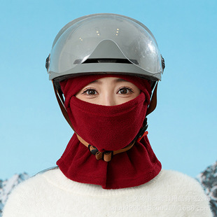 Cross-Border Outdoor Polar Fleece All-In-One Hat Men's Winter Warm Hat Cold and Windproof Cycling and Skiing Ear Protection Cap