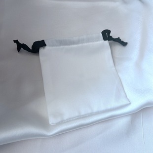 Exquisite simple ins solid color jewelry bag dustproof portable drawstring fabric drawstring small cloth bag
