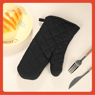 ∈Baking Thickeneded Cotton High Temperature Resistant Heat Insulation Anti-Scalding Gloves Microwave Casserole Oven Heat Insulation Gloves