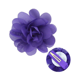 European and American children's hairpin hair accessories 5cm chiffon flowers with hairpin baby hairpin side clip girls headdress wholesale