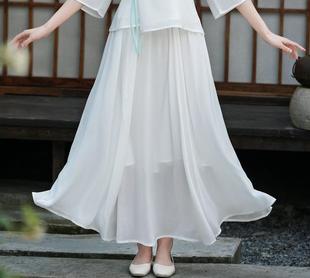 Summer new Chinese style Zen women's clothing Han element cross collar Chinese style hanfu top fairy Ju Shi ear picking clothing
