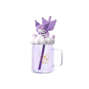 Sanrio Genuine Cute Fruit Series Suction Cup Glass High Temperature and Heat Resistant Table Cup 510ml Girly Heart