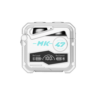 Новый MK47 киберигра Bluetooth-гарнитура металлическая текстура крутая с низким шумоподавлением TWS Bluetooth-гарнитура
