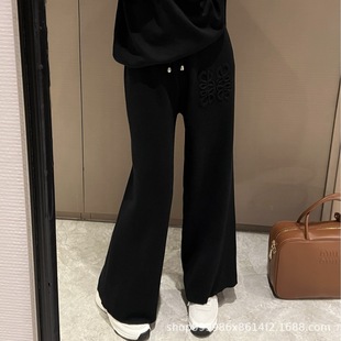 Fashionable Brand 24 Autumn and Winter New Versatile and Timeless Pure Color Three-Dimensional Embossed Casual Knitted Suit
