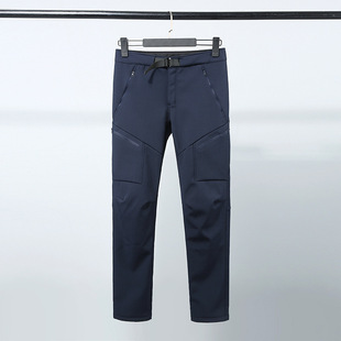Warm fleece-lined combat pants windproof waterproof outdoor overalls men's and women's same hiking pants hiking wholesale casual pants
