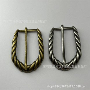 Ancient Style Twist Pattern Belt Pin Buckle Head 34mm Ancient Style Belt Pin Buckle Threaded Flower Pin Buckle 35mm Belt Pin Buckle