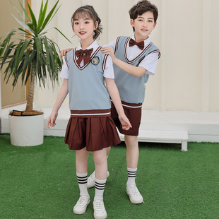 Summer New Kindergarten Clothing English Style Primary School Uniform Children's Table Performance Chorus Class Clothing