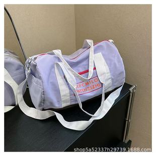 2024 новый стиль большой емкости открытый сплошной цвет дорожная сумка модный тренд фитнес-сумка для хранения повседневная дорожная сумка