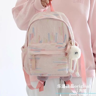 Backpack Large Capacity All-match Travel Backpack Small Female College Student Lightweight Backpack Small Bag Cute