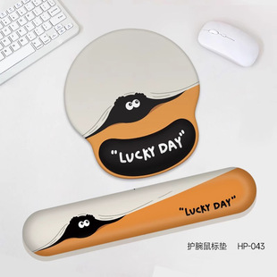 Factory Non-slip Office Silicone Wrist Mouse Pad Thickeneded Oil Painting Memory Foam Keyboard Hand Rest Wrist Pad Wind Table
