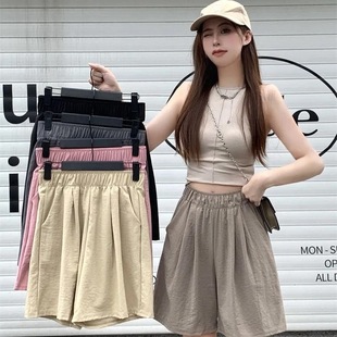 Yamamoto Shorts Women's 2024 Summer Thin Loose Wide-leg High-waist Basic Casual Japanese-style Pants