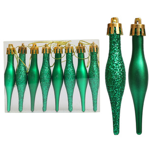 Amazon Hot Selling Christmas Ball suit Shaped Candy Christmas Tree Electroplated Pendant Ice Pendant Multicolor Optional 8p