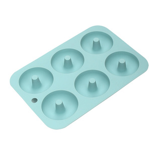 6-piece round silicone cake mold donut mold DIY handmade cake mold high temperature resistant baking cake mold