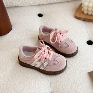 Spring Kidsren's Moral Training Shoes 2025 New Girls' Shoes Korean Style White Shoes Sports Shoes Boys' Casual Shoes