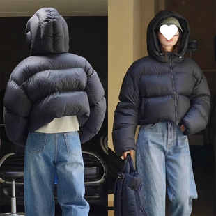 Ken Doufeng Short Down Jacket Women's Short Winter 2024 New Korean Style Hooded Thickened Bread Jacket Trendy