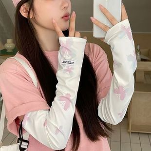 2025 New Ice Silk Sunscreen Sleeves Women's Anti-UV Loose Hand Sleeves Summer Riding Driving Arm Protection Ice Sleeves