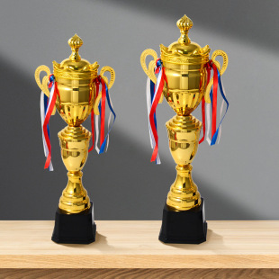 Металлический трофей Универсальный трофей Игр Чемпион Баскетбол Футбольный кубок Корона Кубок Медалоушей Золотая фольга Печать