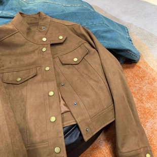 Short Deerskin Fleece Coat Women's Spring and Autumn New 2024 Explosions Western Style Popular Small High-end Sense Jacket Top