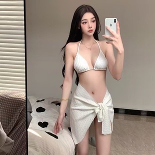 SOURCE Factory 2024 new online celebrity women's sexy split bikini three-piece cross-border hot spring swimsuit