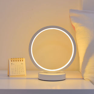 Cross-border new ring design decorative desk lamp European living room bedroom ring bedside lamp led night light generation