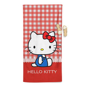 Sanrio пляжное полотенце мультфильм Kitty кошачий принт полотенце полотенце полотенце для ванны толстая ультратонкая клетчатка пляжное полотенце