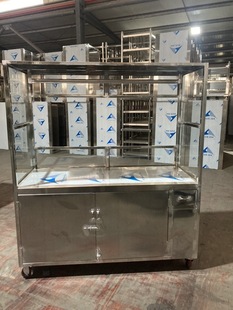 Stall Cart Manufacturer Direct Fast Food Cart Open Stall Cart Stainless Steel Cart Multi-Functional Trolley Barbecue Trolley Takeaway Cart