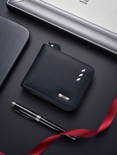 Cross-border wallet men's high-end zipper change storage leisure retro European and American wind manufacturers wholesale in stock