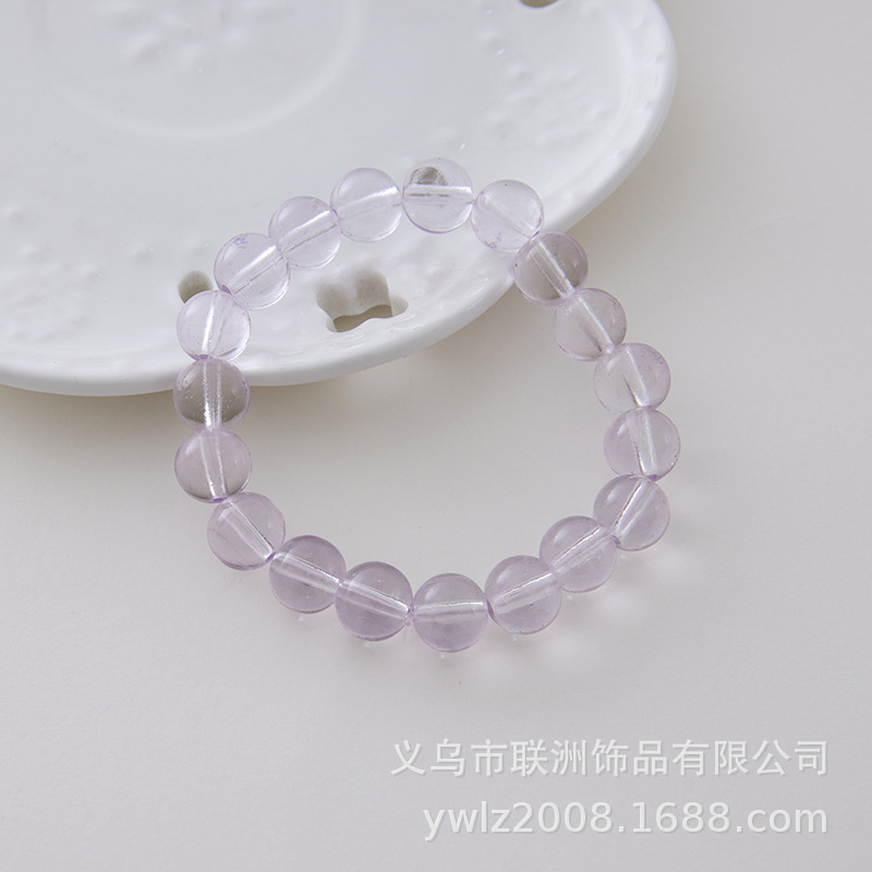 New 10mm crystal glass bracelet simple solid color winding finger handheld meditation ancient style girlfriends Accessories Wholesale